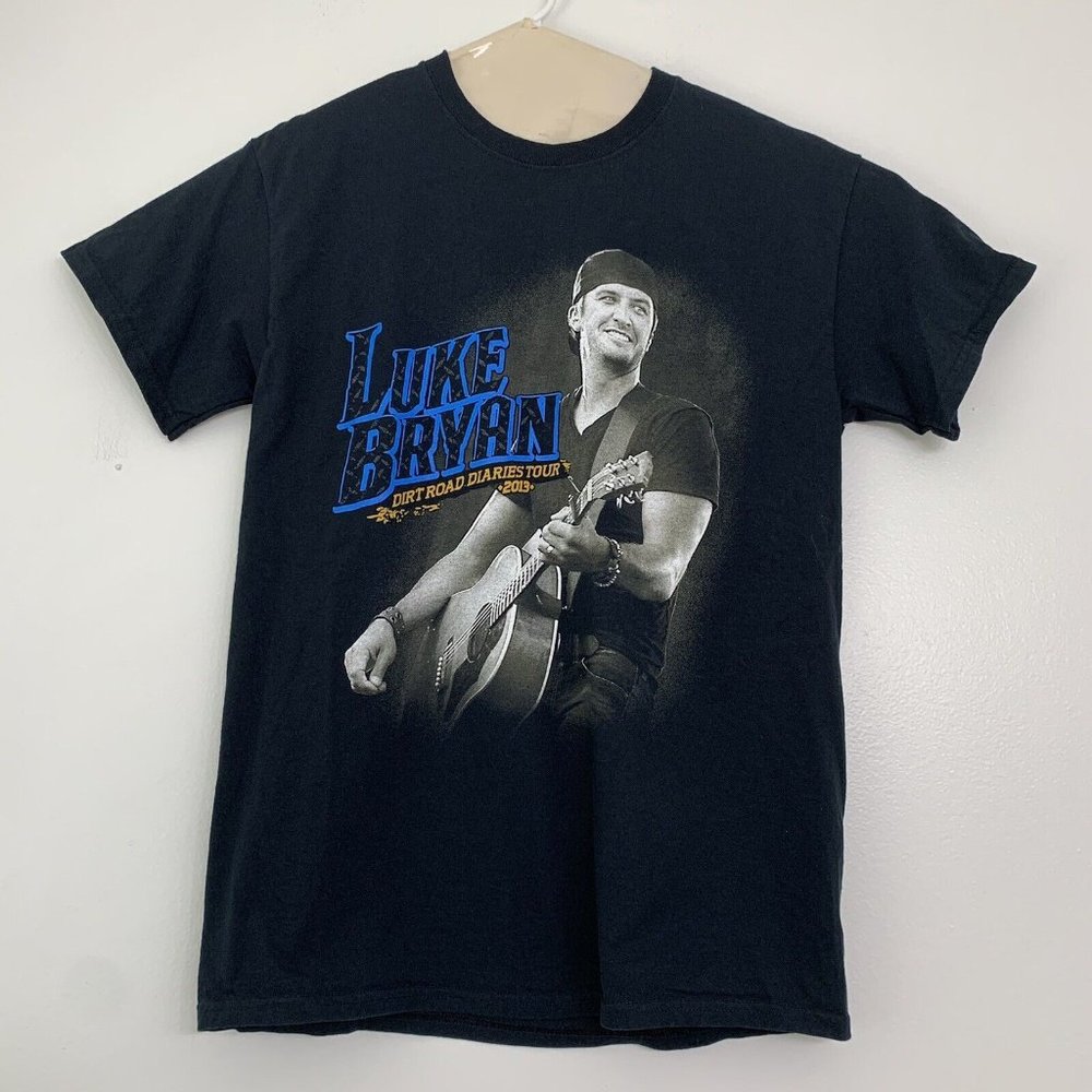 2013 Luke Bryan Dirt Road Diaries Country Tour Shirt Mens Medium Black